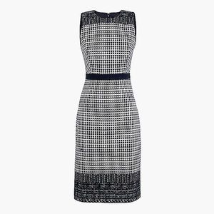 J Crew navy tweed dress, 6P, NEW!